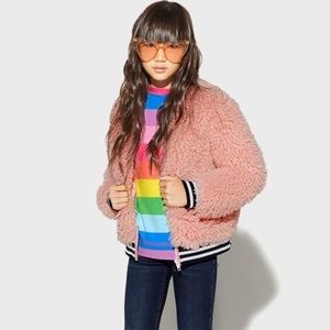 Fuzzy Bomber Jacket